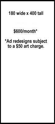 180 pixel by 400 pixel vertical banner ad.