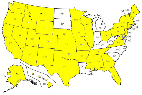 50 states map