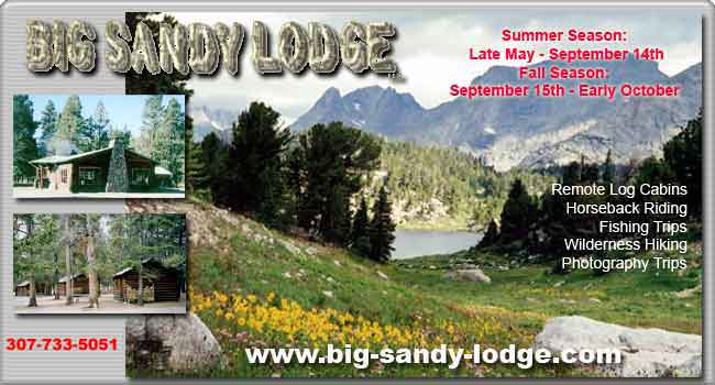 Visit us at Big Sandy Lodge, near the wildnerness boundary in the Wind River Mountains!