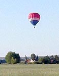 The Pepsi hot air balloon floats over Pinedale last weekend