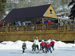Mite hockey tournament at Half Moon Lake