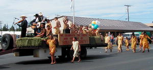 This float by Callaghan Cabinets celebrated the youth and heritage of Sublette County