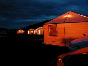 Fire camp in Bondurant has expanded the local population to over 600