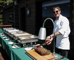 Delicious food served on the deck