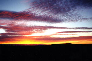 Beautiful sunset colors over the Wyoming Mountain Range. Photo by Cheryl  Pierce.