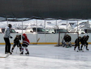 Pinedale Squirt hockey team plays Big Piney