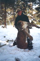 Cody Wright and his first lion.