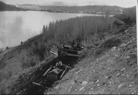 CCC crews building road along Fremont Lake