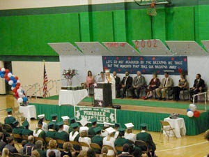 The 2002 commencement services for Pinedale High School were held Friday night. Photo by Josh Wilson.