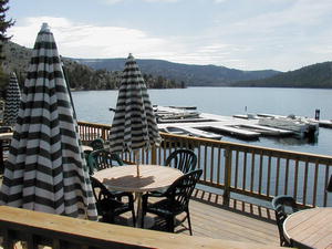 The ice is melted off Half Moon  Lake.