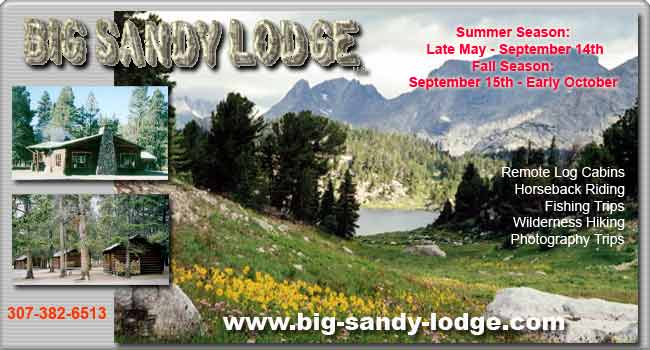 Visit us at Big Sandy Lodge, near the wildnerness boundary in the Wind River Mountains!