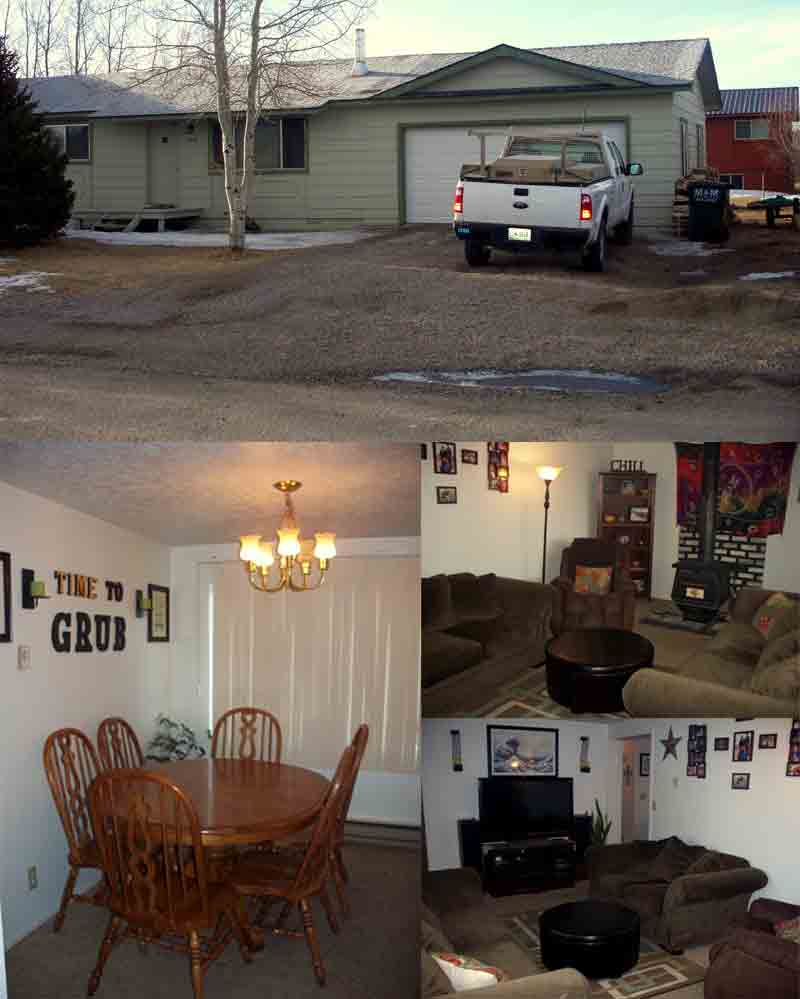 pinedale 3 bed 1 bath unfurnished house in town freshly