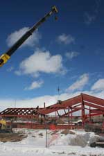 Construction on the new Pinedale Medical Clinic on Monday, February 26th.