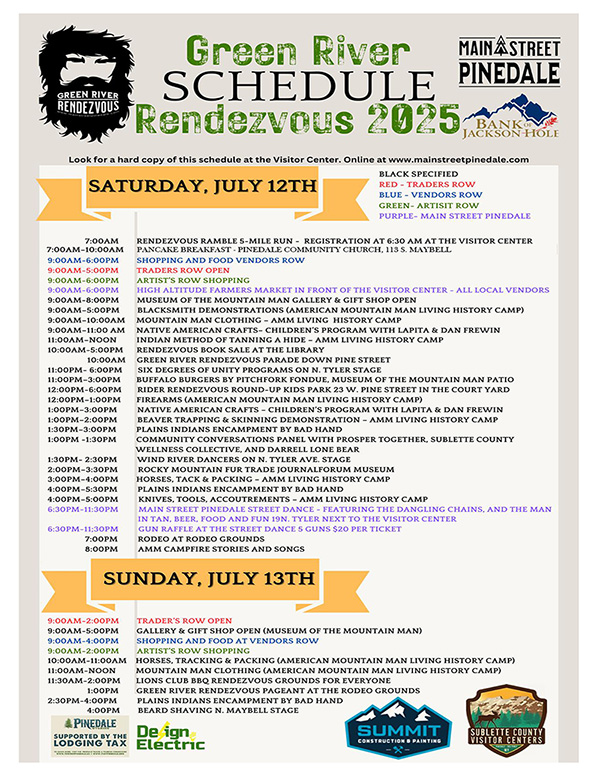 2025 Saturday & Sunday schedule
