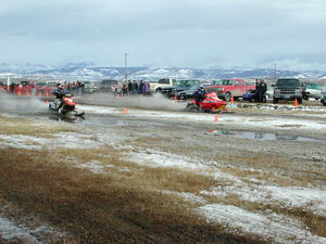 Snow Drag Snowmobile Races