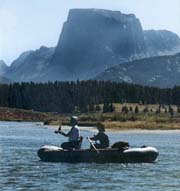 Fish for trout in mountain lakes