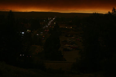 Night in the day over Pinedale