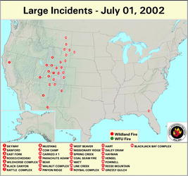 Current large fire map from NIFC.