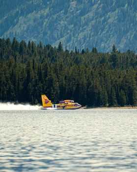 Water filling for fire fighting. Photo courtesy Bridger-Teton National Fire