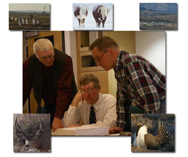 Sublette County Commissioners Joel Bousman, John Linn and William Cramer