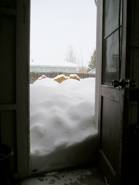 Snow Door. Photo by Pinedale Online.