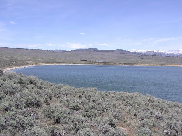 Soda Lake is ice-free. Photo by Pinedale Online.
