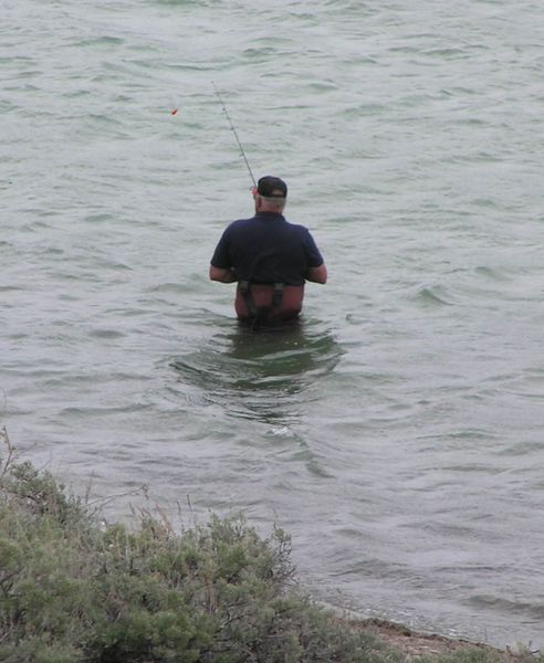 Lake fisherman. Photo by Pinedale Online.