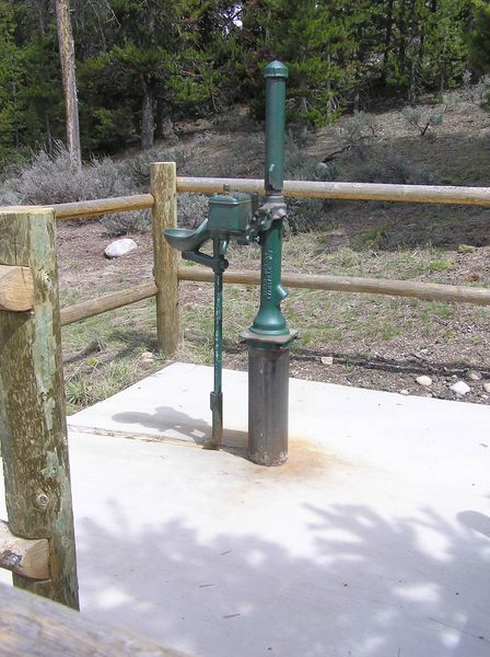 Whiskey Grove Water Pump. Photo by Pinedale Online.