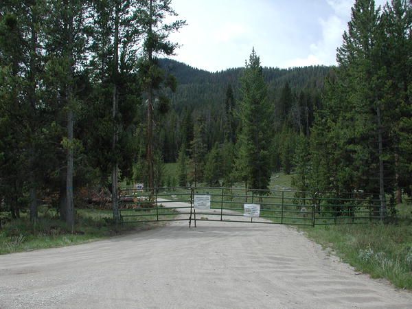 Campground road closed. Photo by Pinedale Online.