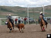 Team Roping. Photo by Pinedale Online.