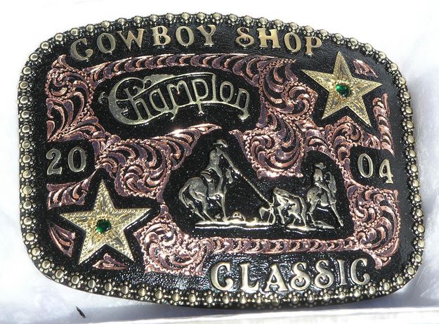 Prize Buckle. Photo by Pinedale Online.