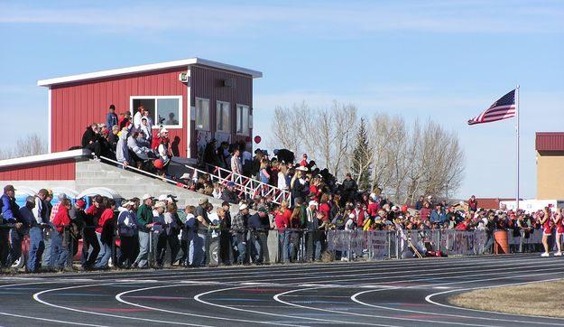 The stands were full. Photo by Pinedale Online.