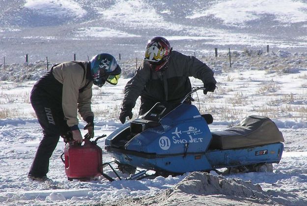 SnoJet gets refueled. Photo by Pinedale Online.