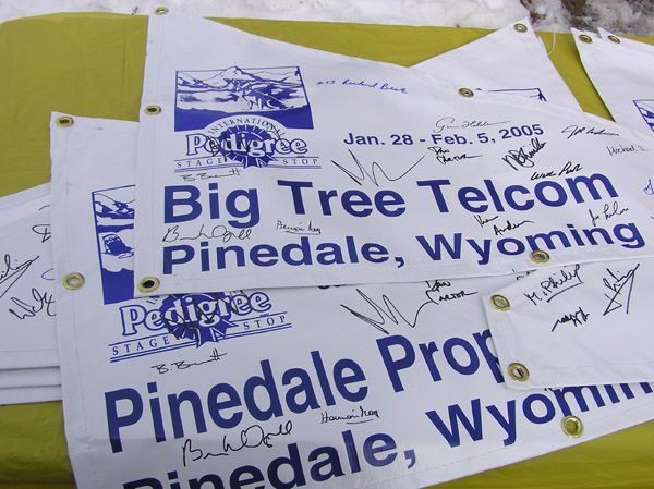 Sled Pennants. Photo by Pinedale Online.