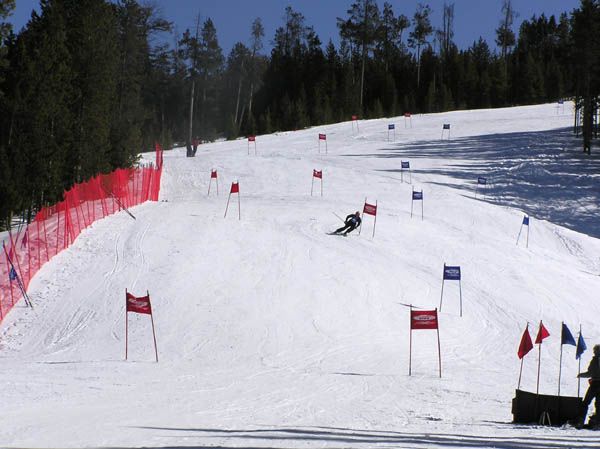 Racing through the gates. Photo by Pinedale Online.