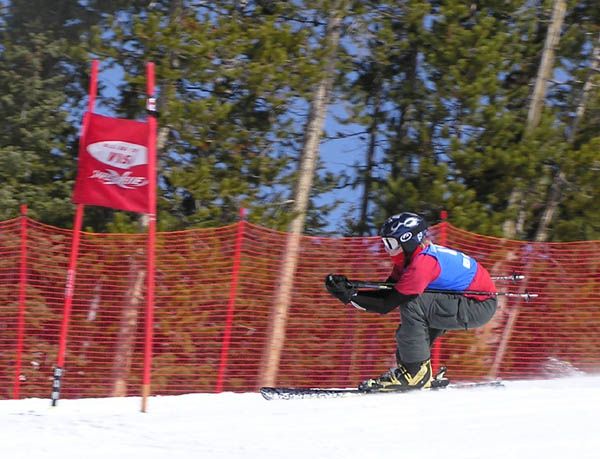 Skiing fast. Photo by Pinedale Online.