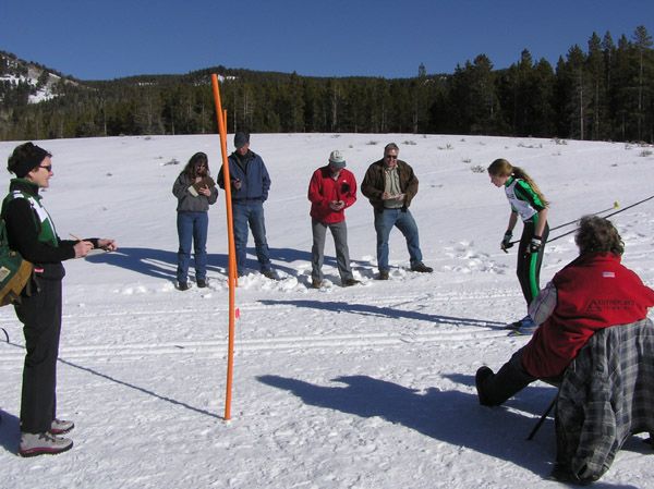 Skier at Finish Line. Photo by Pinedale Online.