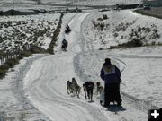 Racing to Pinedale. Photo by Clint Gilchrist, Pinedale Online.