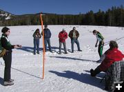 Skier at Finish Line. Photo by Pinedale Online.