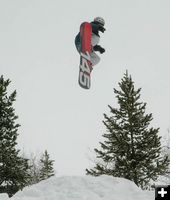 145 Snowboard Air. Photo by Pinedale Online.