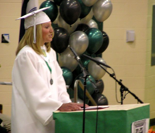 Valedictorian Casey Dean. Photo by Pinedale Online.