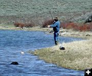 Dollar Lake Fisherman. Photo by Pinedale Online.