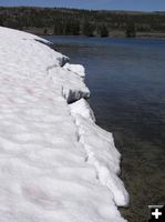 Snow bank ice bergs. Photo by Pinedale Online.