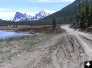Road in is mostly dry. Photo by Pinedale Online.