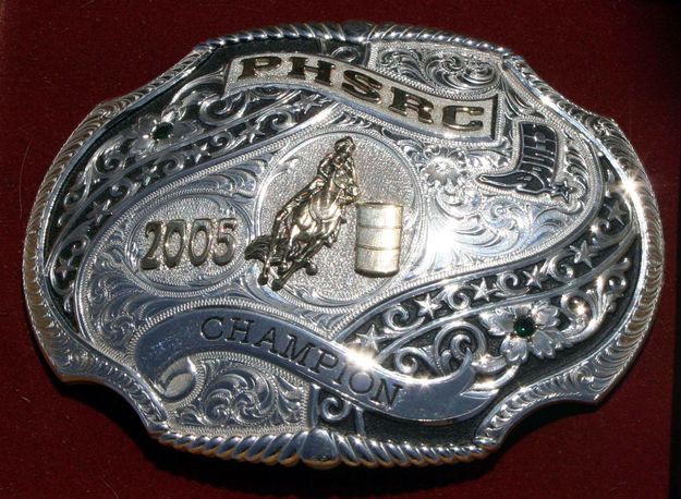 Champion Belt Buckle. Photo by Pinedale Online.