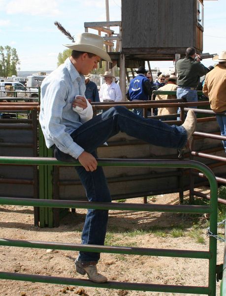 Hurt Cowboy. Photo by Pinedale Online.