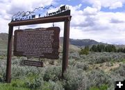 Historical Marker at Buckskin Crossing. Photo by Pinedale Online.
