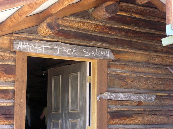 Hatchet Jack Saloon Sign. Photo by Pinedale Online.