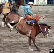 Saddle Bronc Ride. Photo by Pinedale Online.