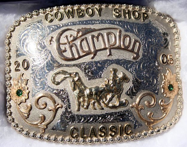 Champion Buckle. Photo by Pinedale Online.